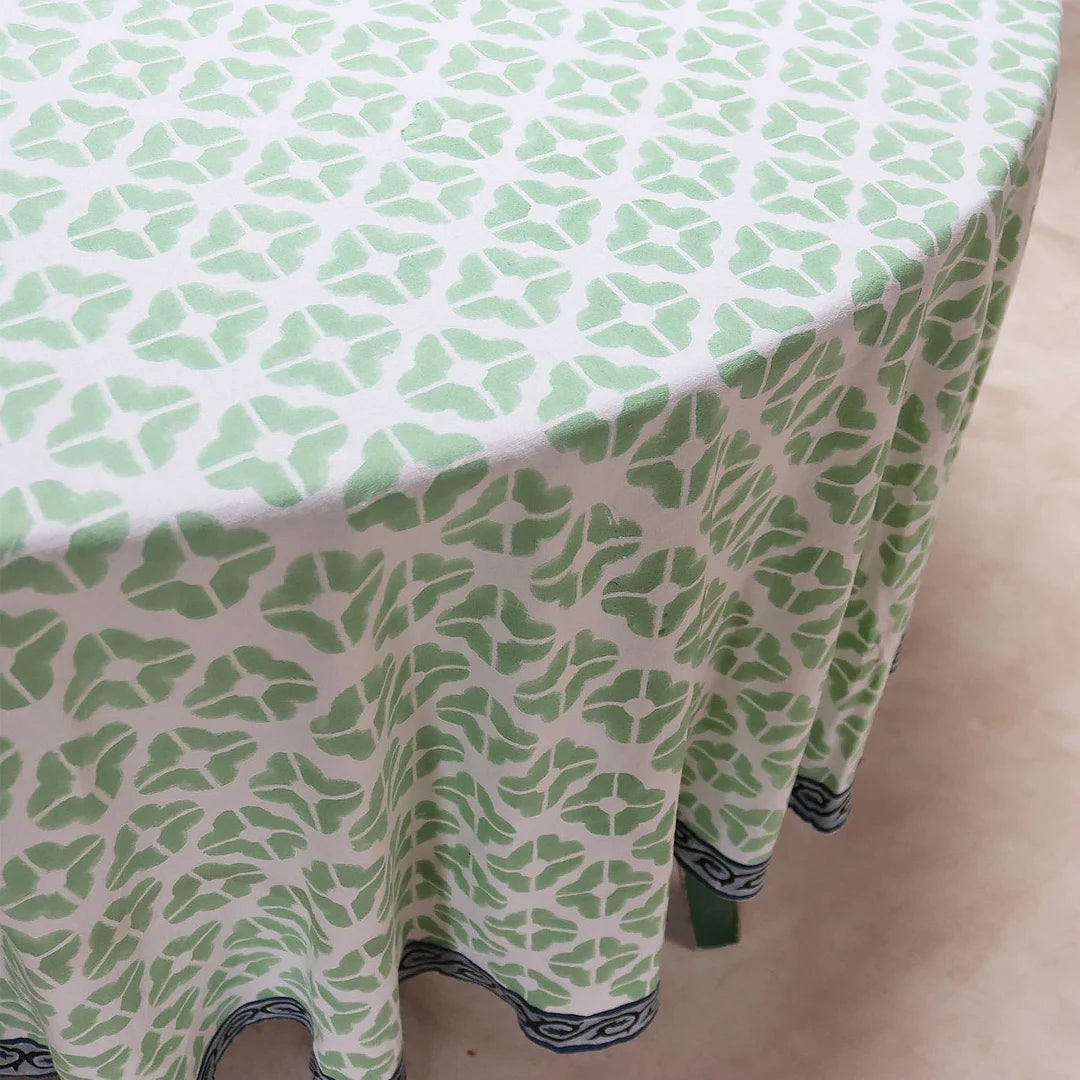 Wedg Green Round Tablecloth