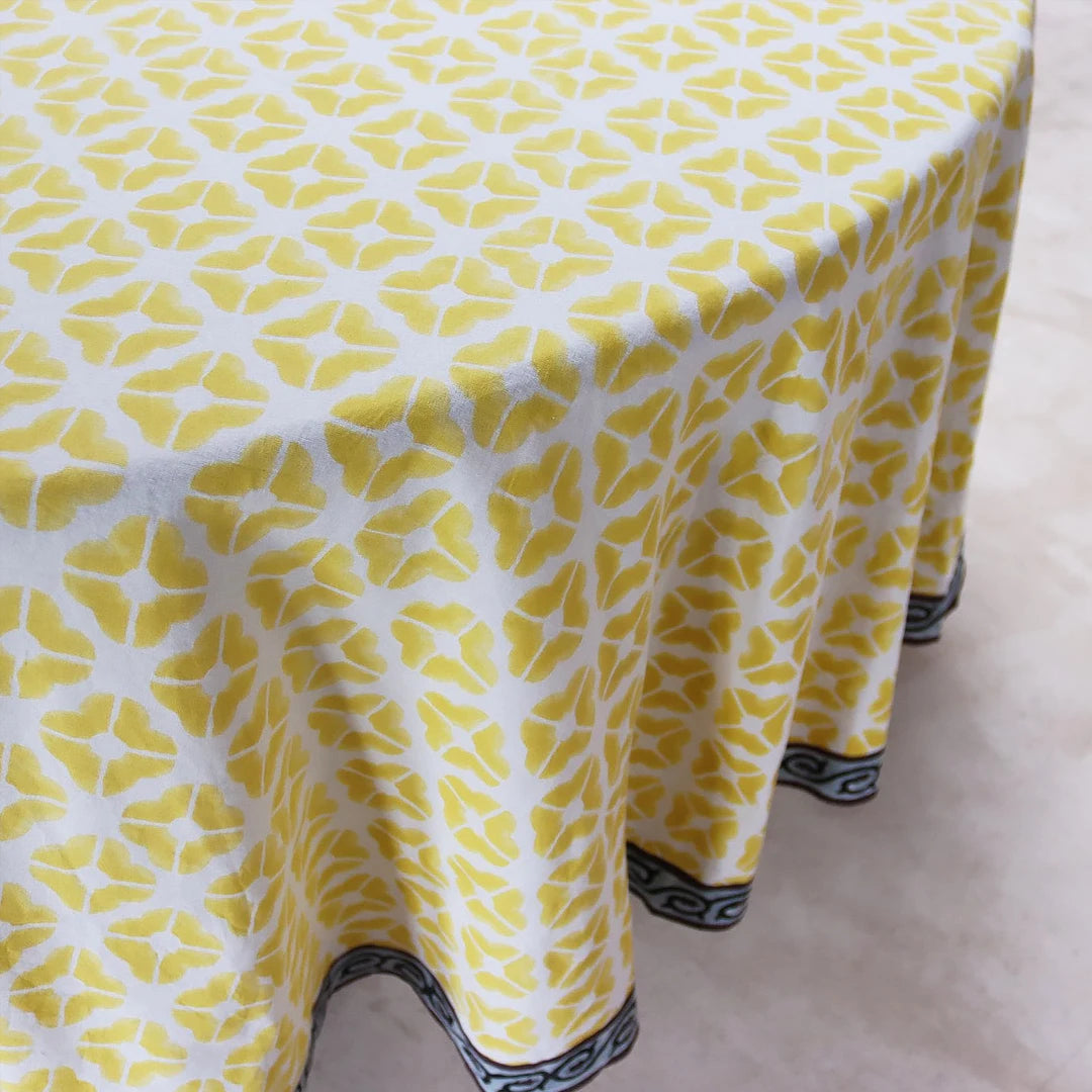 Toalha de mesa Wedg Redonda | Amarelo