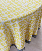 Wedg Yellow Round Tablecloth